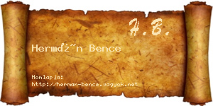 Hermán Bence névjegykártya